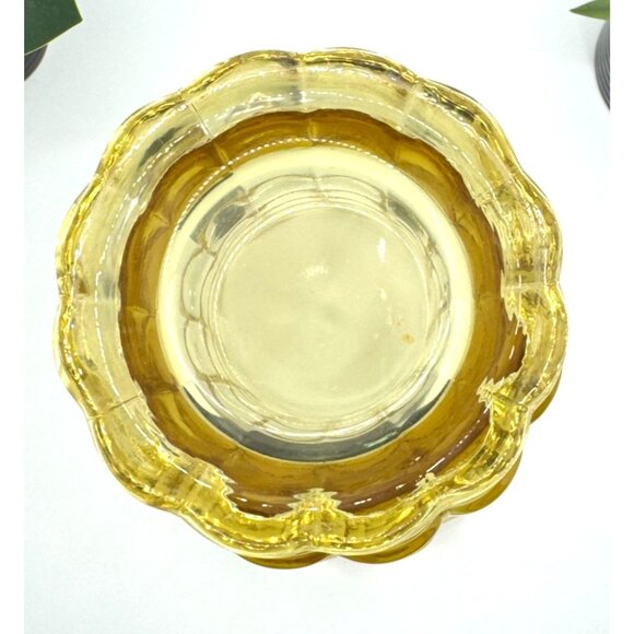 Vintage 40s Cambridge Glass Vase Mandarin Gold Cascade Waterfall - Picture 4 of 10